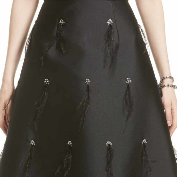 𝐒𝐭. 𝐉𝐨𝐡𝐧 Silk Blend Hand Beaded Mikado Gown - Picture 5 of 16